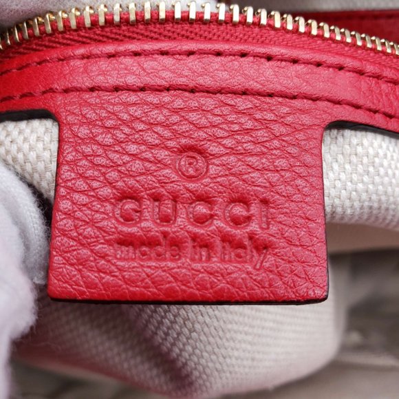 100% Authentic Gucci Soho Medium Red Shoulder Bag - Picture 15 of 16